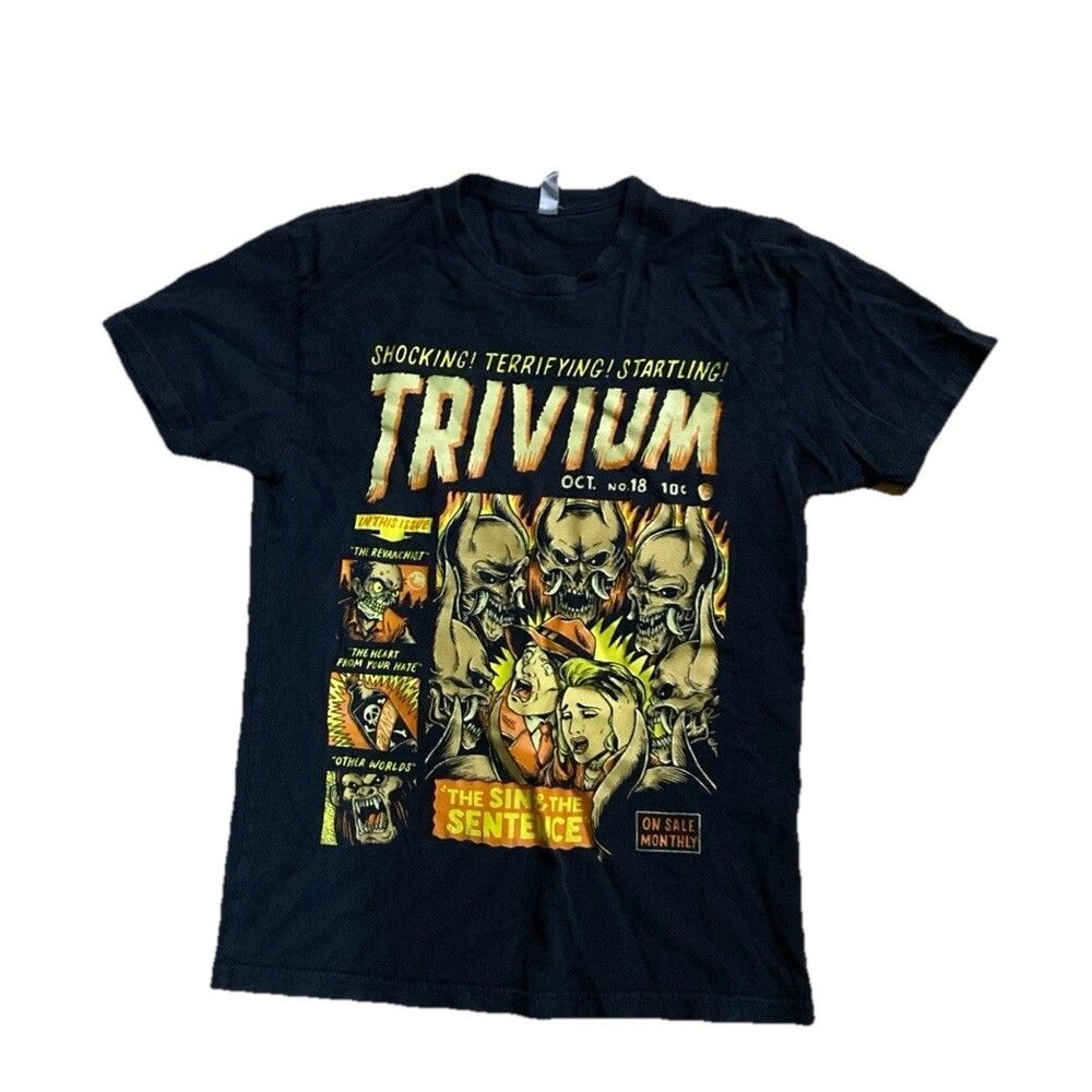 Trivium the Sin and the Sentence Unisex Horror Metal Hardcore PUNK See Measuremn